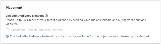 LinkedIn Ad Placement
