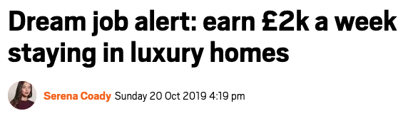 luxury home tester dream job