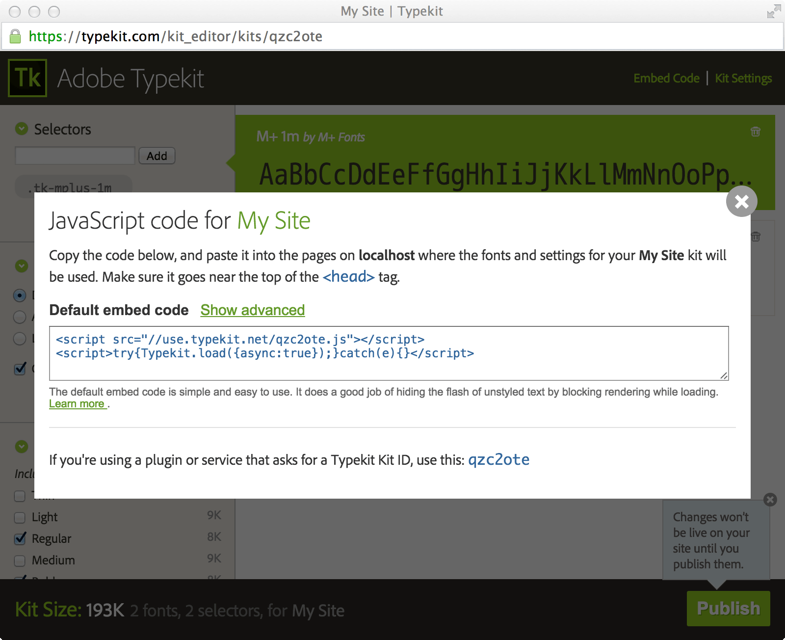 Source: Typekit. Async code loading